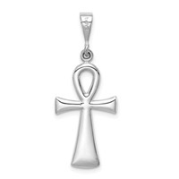14K White Gold Ankh Cross Pendant view 3