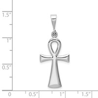 14K White Gold Ankh Cross Pendant view 4