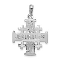 14K White Gold Jerusalem Cross Pendant view 4