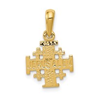 14K Yellow Gold Jerusalem Cross Charm view 4