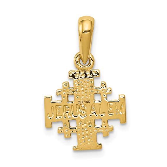 Gold Jerusalem Cross Pendant