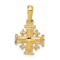 14K Yellow Gold Jerusalem Cross Charm view 1