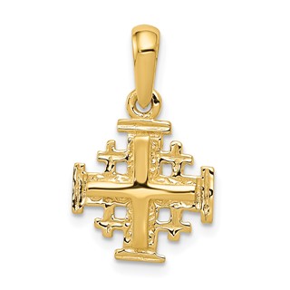 Gold Jerusalem Cross Pendant