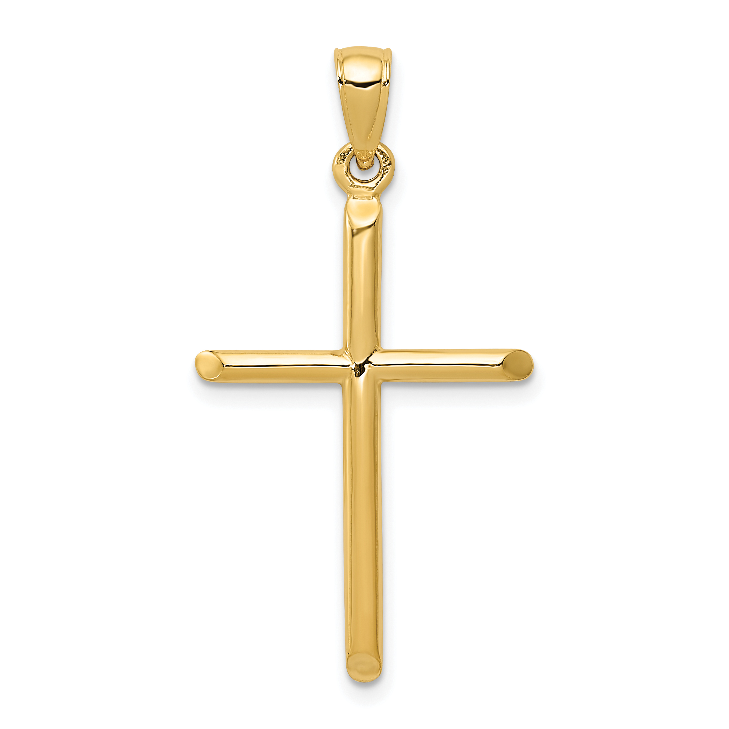 14k Polished Cross Pendant (D1660)