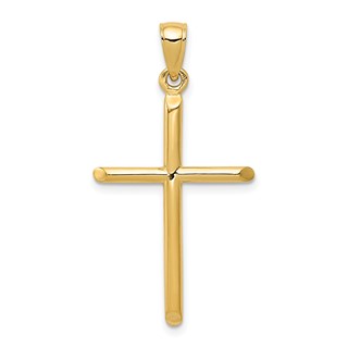 Gold Hollow Latin Cross Pendant