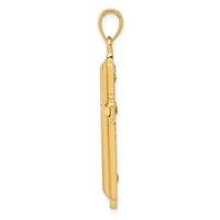 14K Yellow Gold Polished Cross Pendant view 2