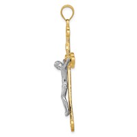 14K Two-tone Inri Crucifix Pendant view 2