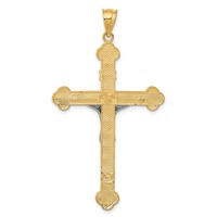 14K Two-tone Inri Crucifix Pendant view 4