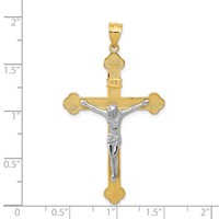 14K Two-tone Inri Crucifix Pendant view 3