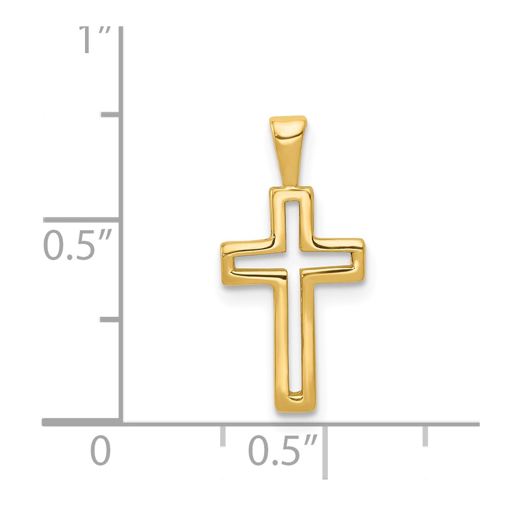 14k Cross Charm (D167)