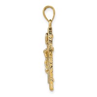 14K Yellow Gold Polished Crucifix Pendant view 2