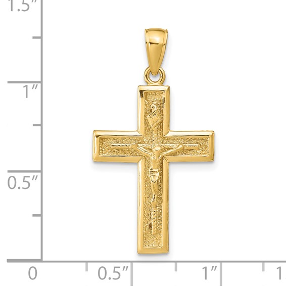 14k Polished Crucifix Pendant