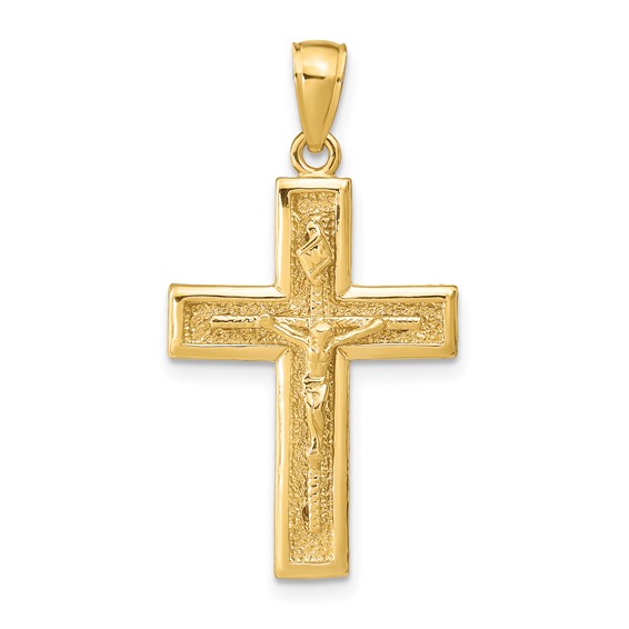 14k Polished Crucifix Pendant
