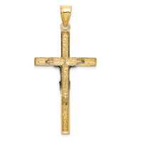 14K Two-tone Crucifix Pendant view 4