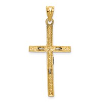 14K Two-tone Crucifix Pendant view 4