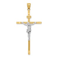 14K Two-tone Crucifix Pendant view 1
