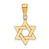 14K Polished Star of David Pendant view 3