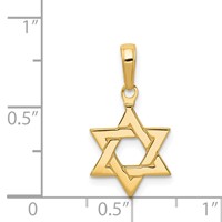 14K Polished Star of David Pendant view 4