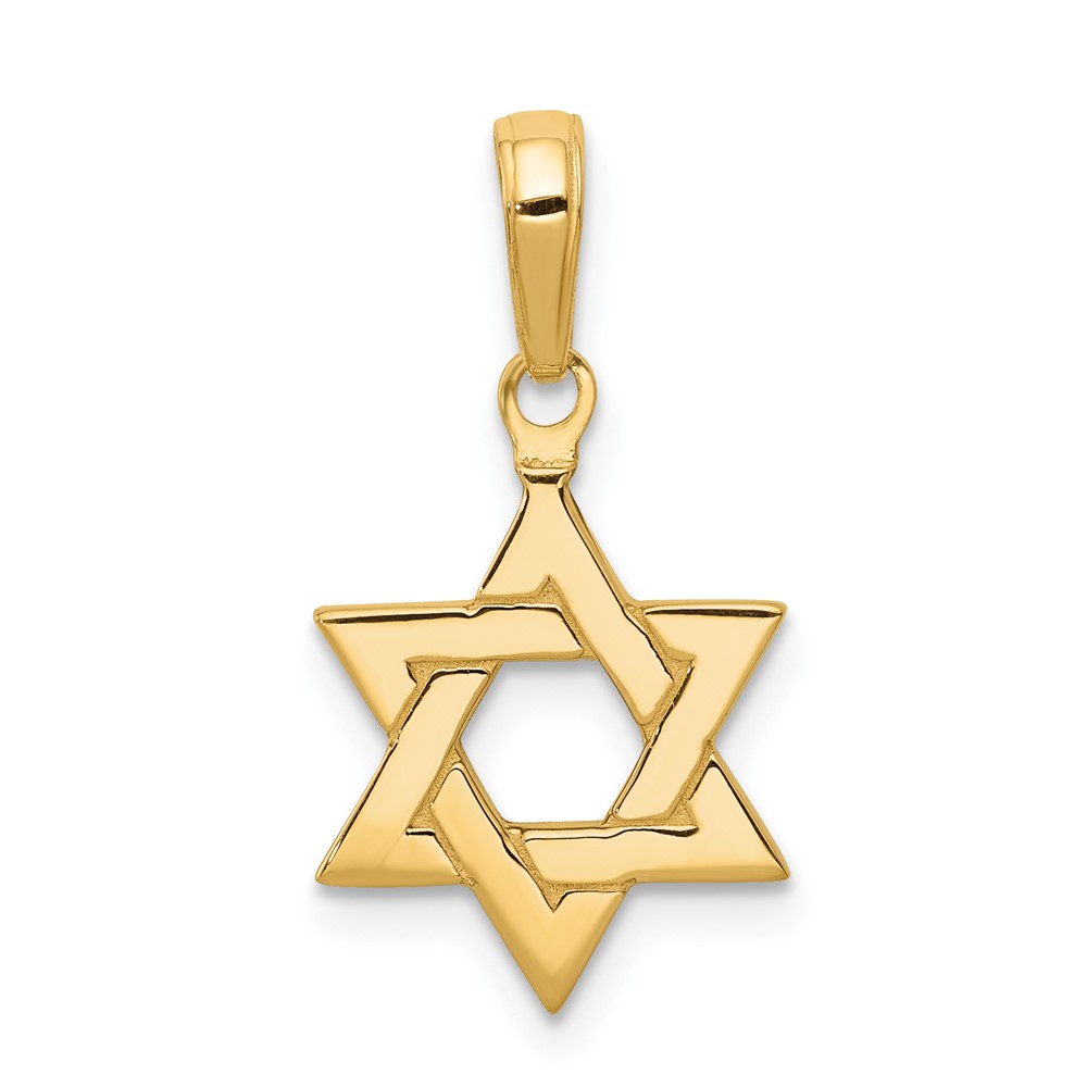 14K Polished Star of David Pendant