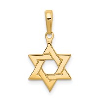 14K Polished Star of David Pendant view 1