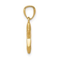 14K Yellow Gold Polished Star of David Pendant view 2