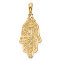 14K Turquoise Filigree Chamseh Pendant view 3