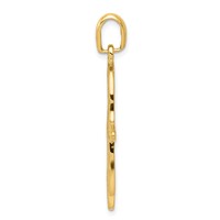14K Yellow Gold Filigree Chamseh Pendant view 2