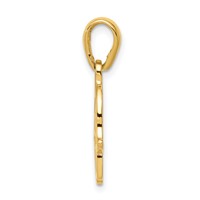 14K Yellow Gold Star of David Chamseh Pendant view 2