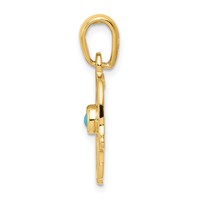 14K Turquoise Chamseh Pendant view 2
