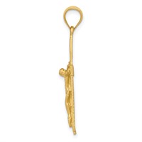 14K Yellow Gold Crucifix Pendant view 2