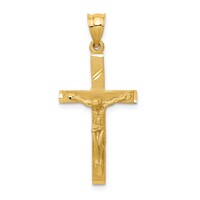 14K Yellow Gold Crucifix Pendant view 1