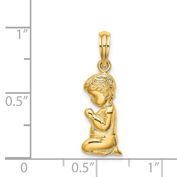 14k Praying Boy Charm