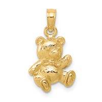 14K Yellow Gold Teddy Bear Charm view 1