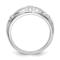 14K White Gold Ladies Claddagh Ring view 2