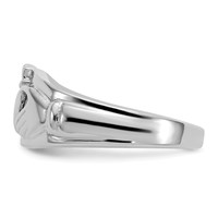 14K White Gold Ladies Claddagh Ring view 4