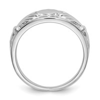 14K White Gold Ladies Claddagh Ring view 2