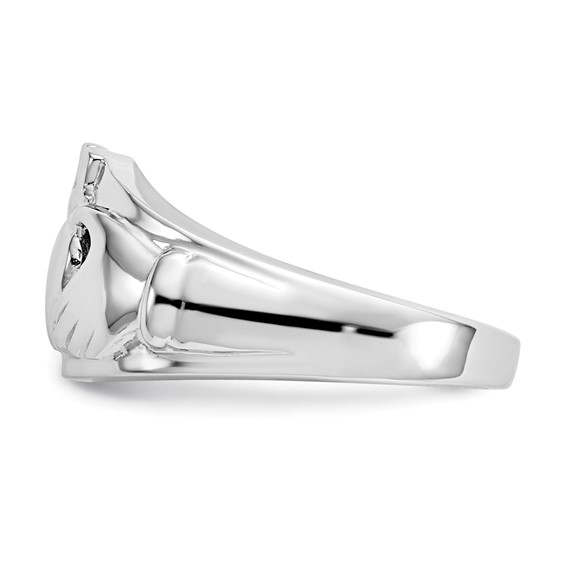 14k White Gold Ladies Claddagh Ring