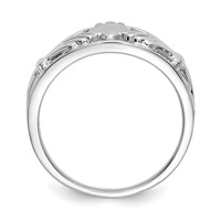 14K White Gold Ladies Claddagh Ring view 2