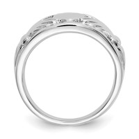 14K White Gold Ladies Claddagh Ring view 2