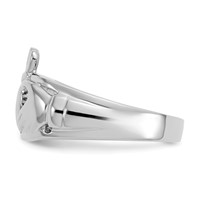 14K White Gold Ladies Claddagh Ring view 4