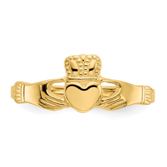 Gold Polished Claddagh Rings