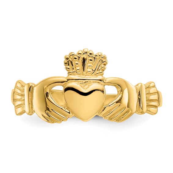Gold Polished Claddagh Rings