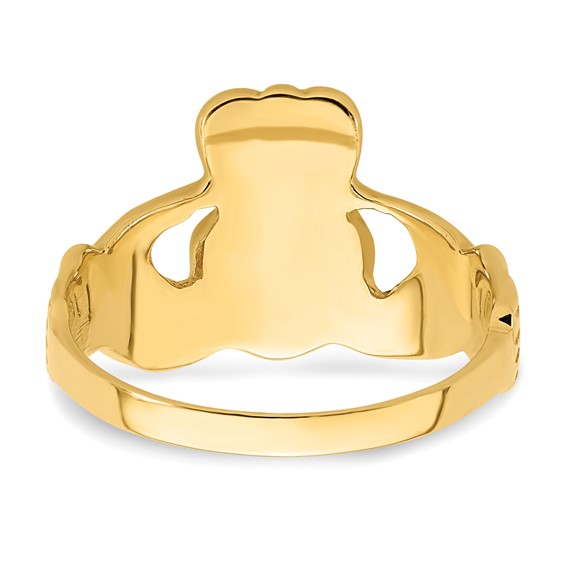 14k Ladies Polished Claddagh Ring