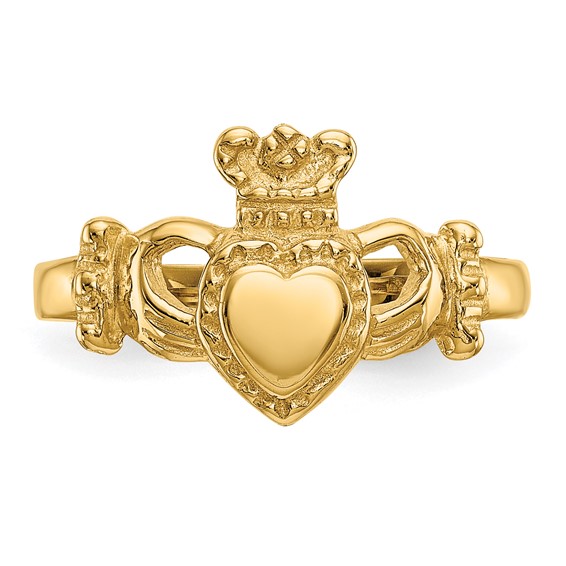 Gold Polished Claddagh Rings
