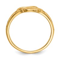 14K Yellow Gold Ladies Polished Celtic Knot Ring view 2