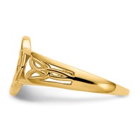 14K Yellow Gold Ladies Polished Celtic Knot Ring view 4
