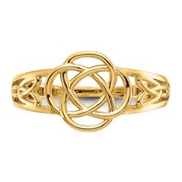 14K Yellow Gold Ladies Polished Celtic Knot Ring view 5