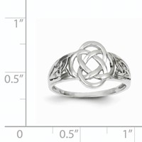 14K White Gold Ladies Celtic Knot Ring view 3