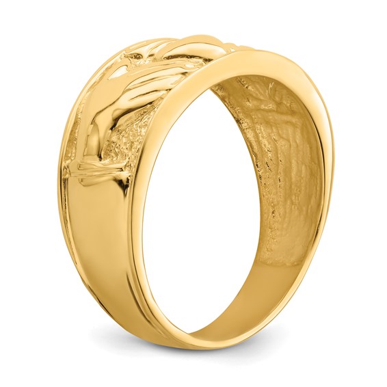 Gold Polished Claddagh Rings