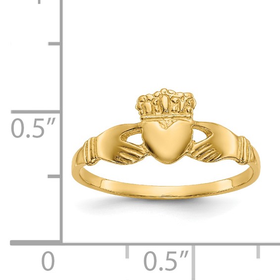Gold Polished Claddagh Rings